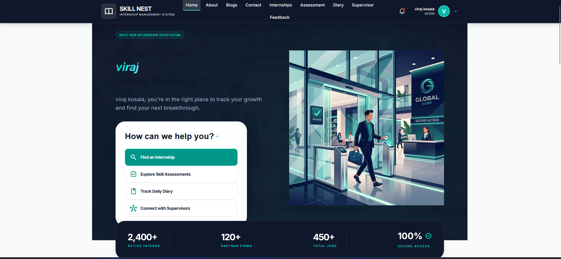 SKILL NEST - Internship Management System